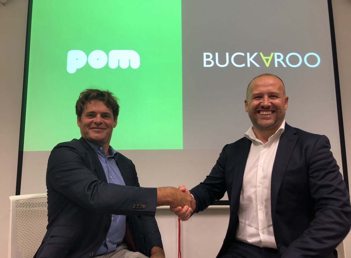 Johannes Vermeire (CEO at POM) and Alexander van Leeuwen (Relation Manager at Buckaroo)